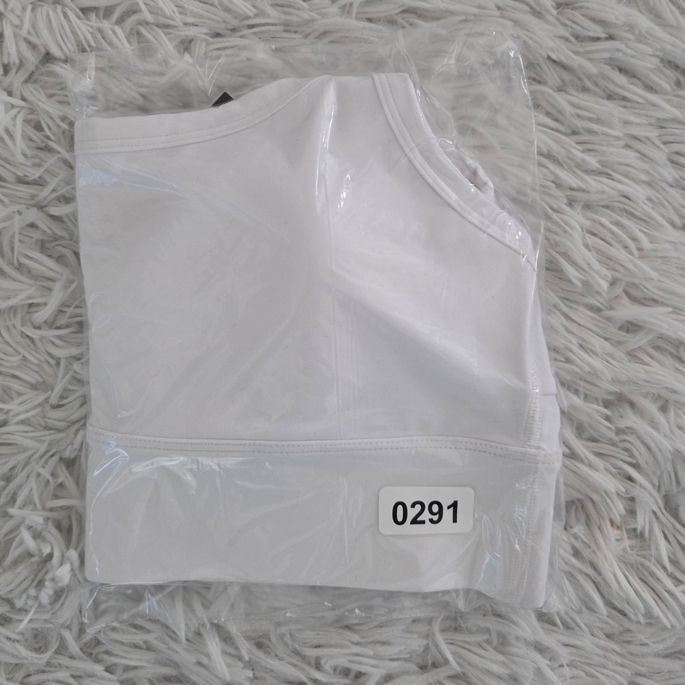 Fabletics White Multi-Strap Racerback Sports Bra Small Medium Impact NWT - Picture 5 of 5